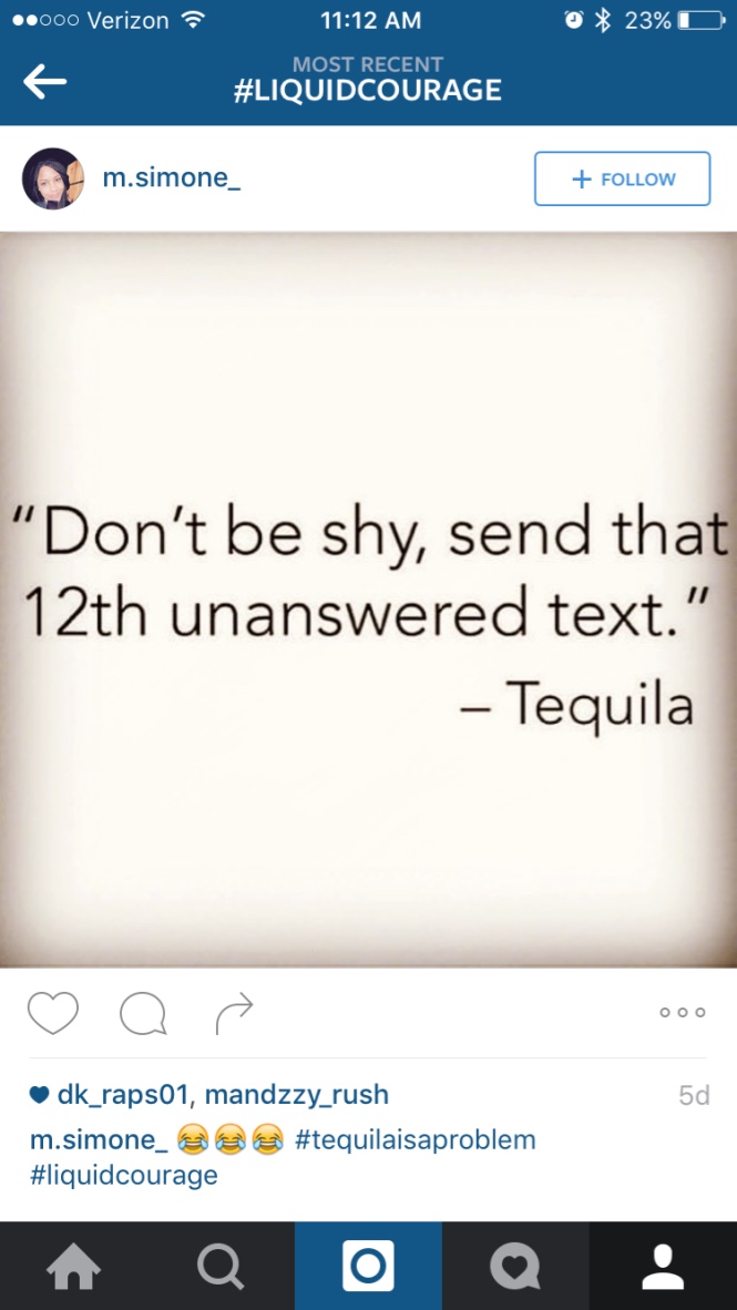 Funny message from tequila