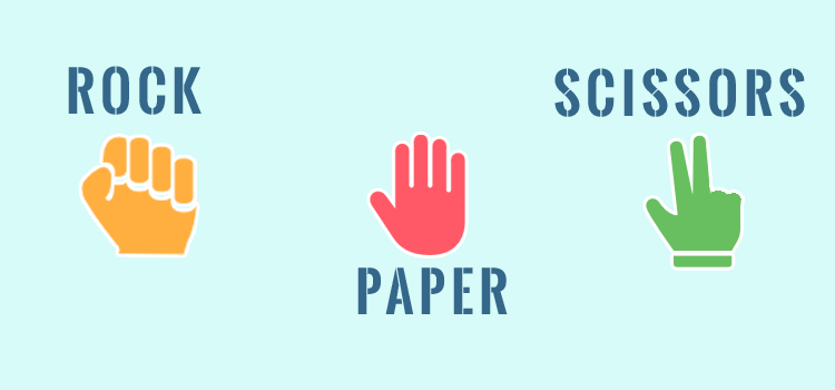 hand shapes for rock, paper and scissors